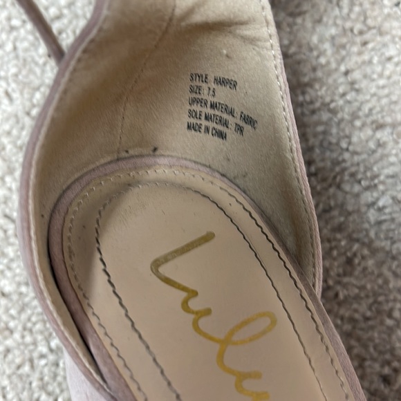 Lulus open toed sandals in size 7.5, light pink - Picture 8 of 10